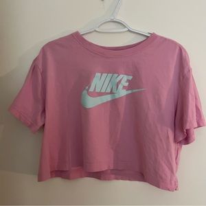 Pink Nike crop top